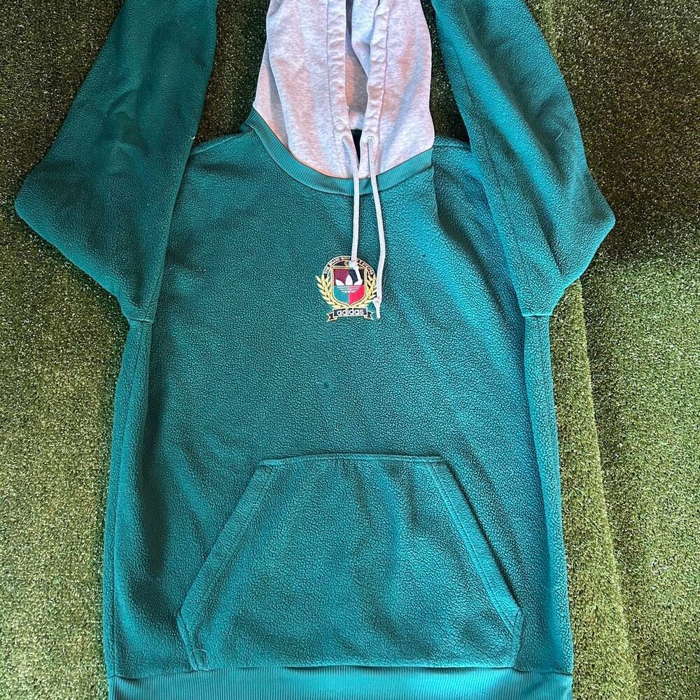 Adidas-originals Men's Green and Blue Hoodie